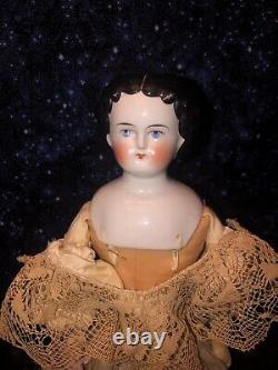 Antique 18 China Shoulder Head Doll #5 with Porcelain Head cloth body arms legs