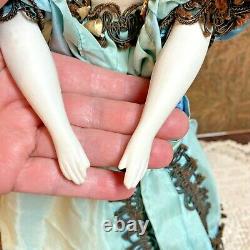 Antique 18 Parian Dresden Lady Doll molded blouse by C F KLING & Co. Circa 1860