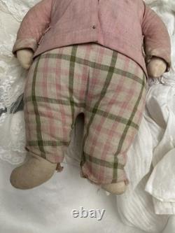 Antique 1910s 1920s Tommy Kat Cat Rag Doll Plushie Toy 12 Ross & Ross Toy Co