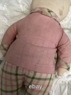 Antique 1910s 1920s Tommy Kat Cat Rag Doll Plushie Toy 12 Ross & Ross Toy Co