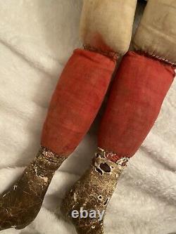 Antique 20.5 Civil War Era German High Brow China Doll Dotter Red Corset Body