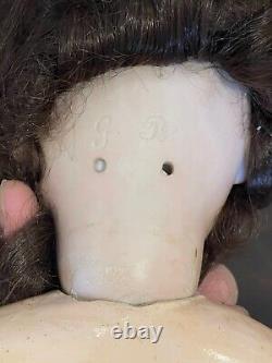Antique 24.5 George Borgfeldt Doll Bisque Head Composition Body Articulated
