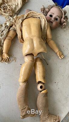 Antique 32 Kley & Hahn Walkure Porcelain Doll For Restoration Attic Find