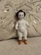 Antique 4.25 Frozen Charlie China Doll Orange Boots Civil War Era C. 1860s