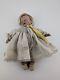 Antique 7 Composition Porcelain Crying Baby Doll Dressed In Handmade Clothes