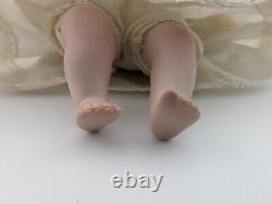 Antique 7 Composition Porcelain Crying Baby Doll Dressed In Handmade Clothes