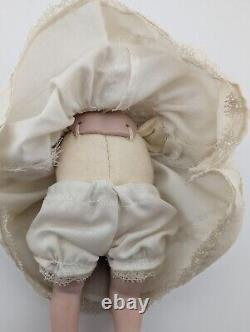 Antique 7 Composition Porcelain Crying Baby Doll Dressed In Handmade Clothes