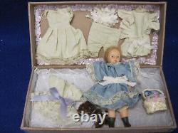 Antique A La Samaritaine French Bisque doll in original Presentation Box & Acc