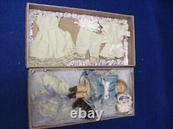 Antique A La Samaritaine French Bisque doll in original Presentation Box & Acc