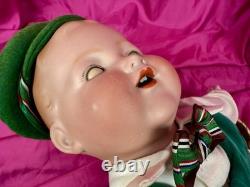 Antique ARMAND MARSEILLE #352/6 Doll Solid Dome Bisque Baby Boy c 1910s 20 RARE