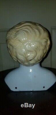 Antique Abg Alt Beck Gottschalck Porcelain China Head Boy Doll Blonde Swept Hair