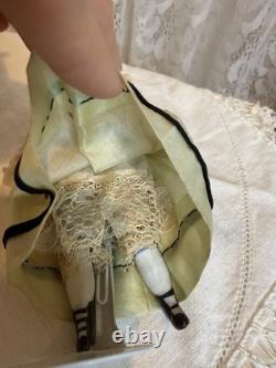 Antique All Original Doll House Couple Man & Woman Bisque