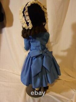 Antique Armand Marseille 390 A5M Porcelain Doll 21 Brunette Blue Eyes Lovely