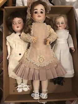 Antique BISQUE / Porcelain Head Composition Body Dolls