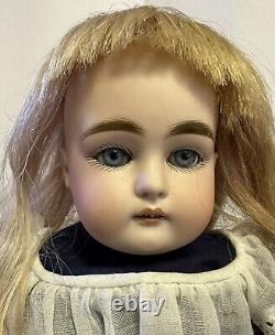 Antique Bisque Doll Kestner 6. Shoulder-head 16 Open Mouth Labeled Leather Body