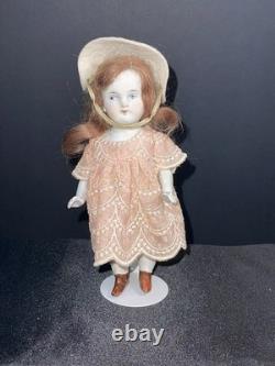 Antique Bisque Doll Set Japan Baby Dolls Wicker Trunk Display Lot