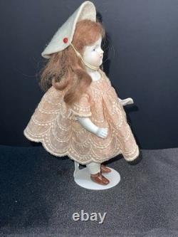 Antique Bisque Doll Set Japan Baby Dolls Wicker Trunk Display Lot