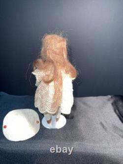 Antique Bisque Doll Set Japan Baby Dolls Wicker Trunk Display Lot