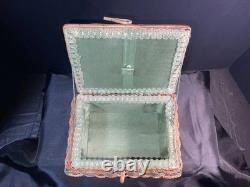 Antique Bisque Doll Set Japan Baby Dolls Wicker Trunk Display Lot