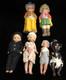 Antique Bisque/porcelain Miniature Dolls Lot Of 6