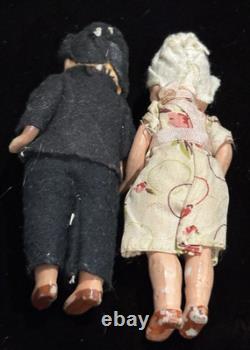 Antique Bisque/porcelain Miniature dolls lot of 6