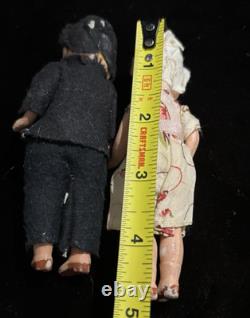 Antique Bisque/porcelain Miniature dolls lot of 6