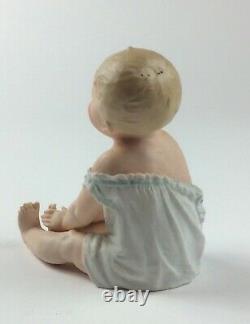 Antique Bisque porcelain seated boy piano baby Gustav Heubach Germany