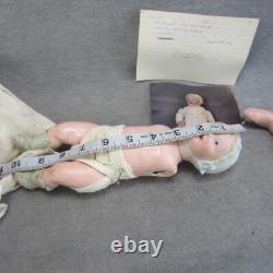 Antique Bonnet Head Character Smiling Open Mouth Teeth Baby Compo Body 11 READ
