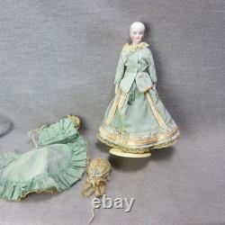 Antique Bredermeir Bald Solid Dome Bisque Head Doll 12 READ Hairline