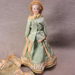 Antique Bredermeir Bald Solid Dome Bisque Head Doll 12 READ Hairline