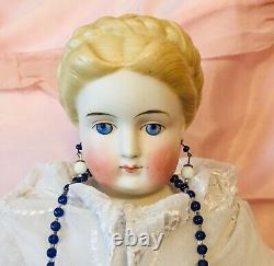 Antique C 1870 19 All Original Fancy Hairstyle Parian China Doll