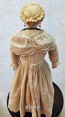 Antique C 1870 19 All Original Fancy Hairstyle Parian China Doll