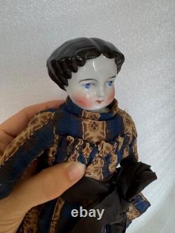 Antique Charming China Shoulder Head Doll 1850/1860's All Original Clothes