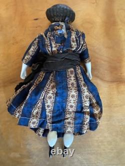 Antique Charming China Shoulder Head Doll 1850/1860's All Original Clothes