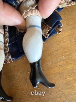 Antique Charming China Shoulder Head Doll 1850/1860's All Original Clothes