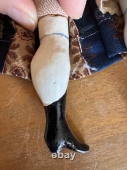 Antique Charming China Shoulder Head Doll 1850/1860's All Original Clothes