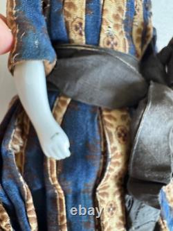 Antique Charming China Shoulder Head Doll 1850/1860's All Original Clothes