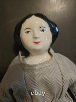 Antique China Doll 12.5 (excellent) with full outfit, porcelain head & limbs