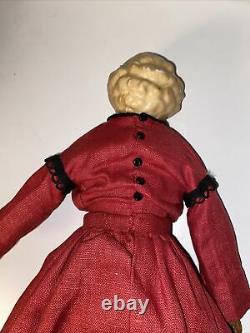 Antique China Doll 16 German Blonde With Leather Arms & Shoes