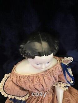 Antique China Doll 25 IN German Porcelain Doll Costume Large Antique Doll