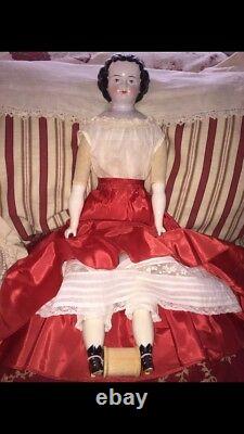 Antique China Doll Early 23 C. 1850-1880s China arms and feet/boots