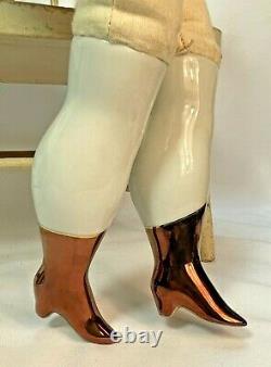 Antique China Doll German Large 22.5 Blonde 1880s w Ruth McClanahan Cloth Body