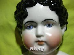 Antique China Doll Head6Handsome Curly Haired Blue Eyed BoyVERY NICE