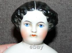 Antique China Head Doll Porcelain Shoulder Head Doll With Original Clothes