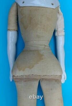 Antique China Head Doll With Cloth Body 19