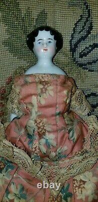 Antique China Shoulder Head Dollhouse Doll 7 1/2