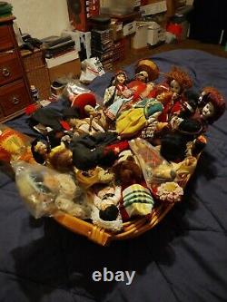 Antique Doll Collection. Various rare old vintage porcelain and handmade dolls