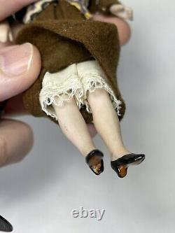 Antique Dollhouse Doll Porcelain Bisque 1920's 6.5