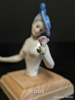 Antique Dressel & Kister Half Doll, Half Doll withRose, Pincushion doll