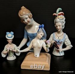 Antique Dressel & Kister Half Doll, Half Doll withRose, Pincushion doll